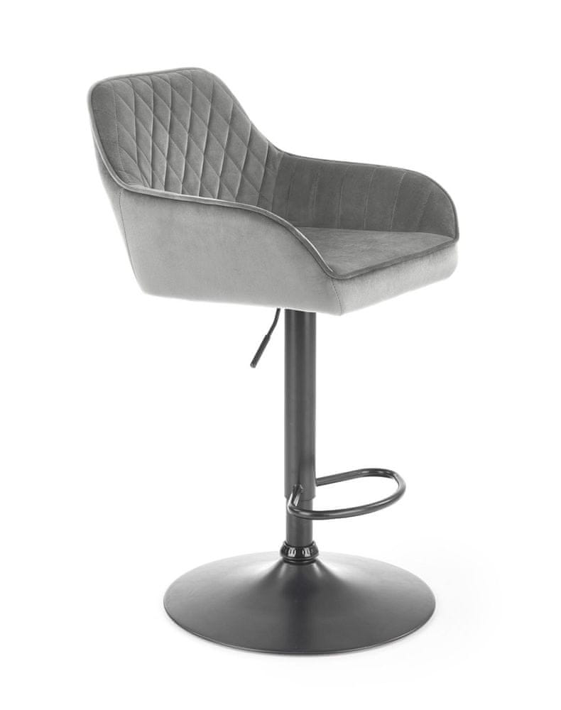 Halmar Barová stolička H103 sivá